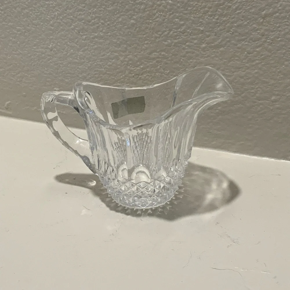 Vintage Crystal Creamer & Sugar Set - Lead Crystal with Original Box